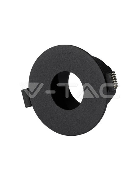 V-TAC VT-873 8595 Round GU10 Adjustable Recessed LED Spotlight Farbe Schwarz mit schwarzem Gehäuse