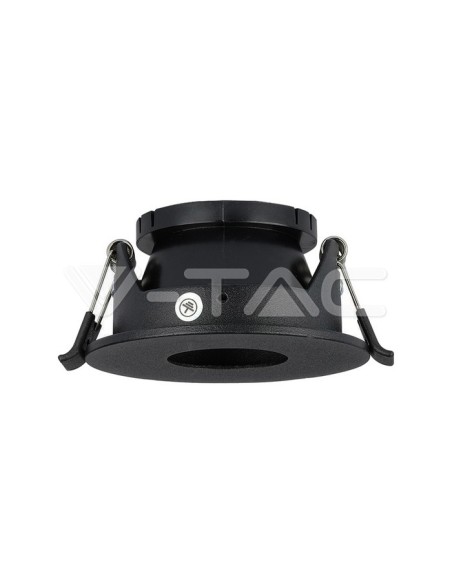 V-TAC VT-873 8595 Spot encastré rond à LED GU10 réglable, couleur noir avec boîtier noir