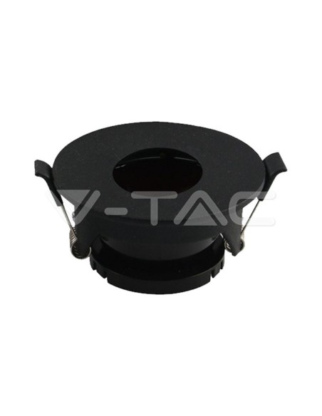 V-TAC VT-873 8595 Round GU10 Adjustable Recessed LED Spotlight Farbe Schwarz mit schwarzem Gehäuse