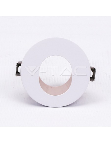 V-TAC VT-874 3163 Runder verstellbarer LED-Einbaustrahler mit Ovalloch GU10 Weiß mit Rose Gold Innenseite