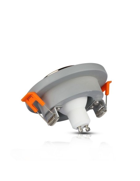 V-TAC VT-862 3124 Runder LED-Einbaustrahler GU10 mit grauem Betongehäuse und roségoldenem Metallgehäuse