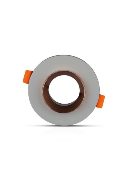 V-TAC VT-862 3124 Spot encastré rond à LED GU10 Corps en béton gris et intérieur en métal or rose