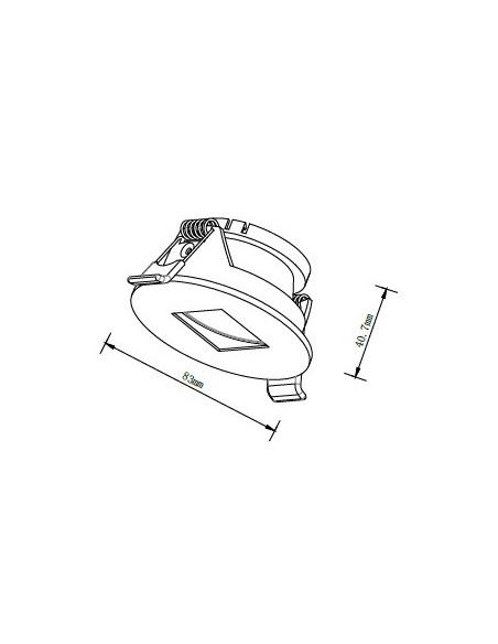 V-TAC VT-883 8598 Ronde LED Inbouwspot met Vierkant Gat GU10 Zwart Kleur met Zwart Binnenwerk