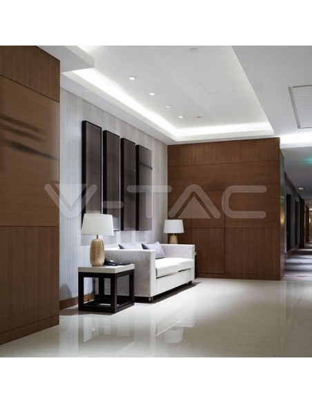 V-TAC VT-872 3155 Spot encastré LED rond et réglable GU10 Couleur blanche avec intérieur or rose