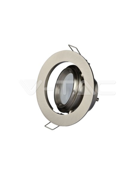 V-TAC VT-700 3690 Verstelbare Ronde LED Inbouwspot GU10 Satijn Nikkel Kleur