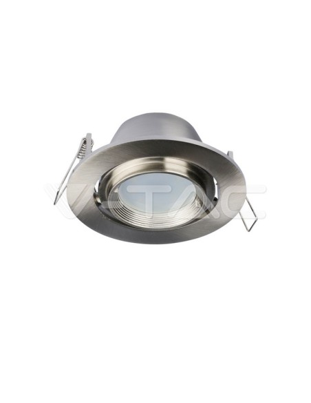 V-TAC VT-700 3690 Foco empotrable LED redondo ajustable GU10 Color níquel satinado