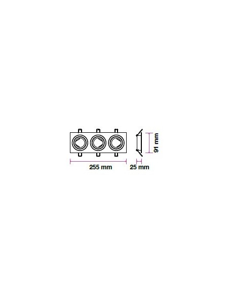 V-TAC VT-784 3604 Gebürstetes Aluminium 3xGU10 Runder einstellbarer LED-Einbaustrahler