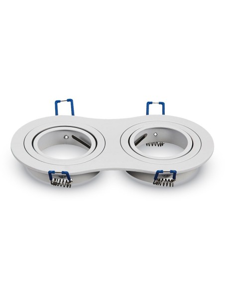 V-TAC VT-783 3601 Instelbare LED Inbouwspot rond 2xGU10 Wit