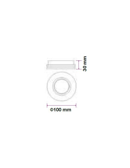V-TAC VT-771 3652 Ronde LED Inbouwspot GU10 Gipskorf Wit