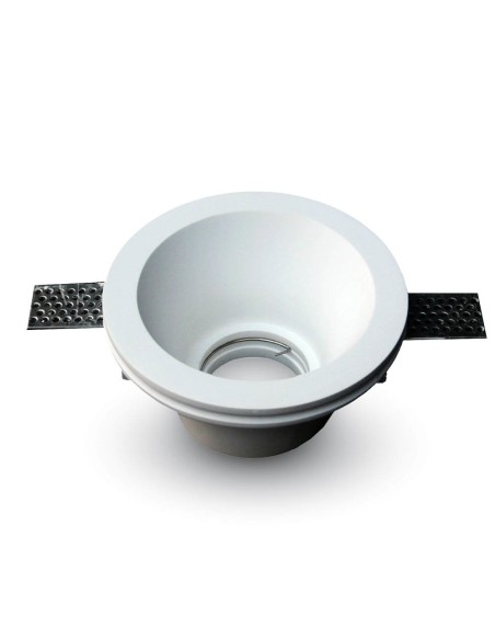 V-TAC VT-773 3654 Spot encastré rond à LED GU10 corps plâtre blanc