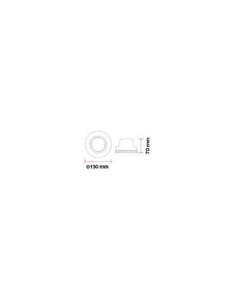 V-TAC VT-773 3654 Spot encastré rond à LED GU10 corps plâtre blanc