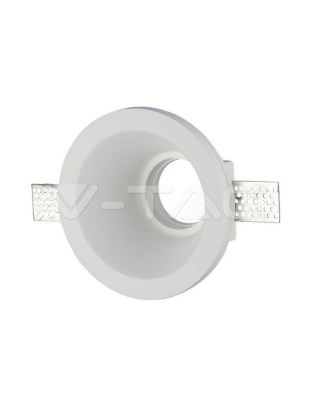 V-TAC VT-773 3654 Spot encastré rond à LED GU10 corps plâtre blanc