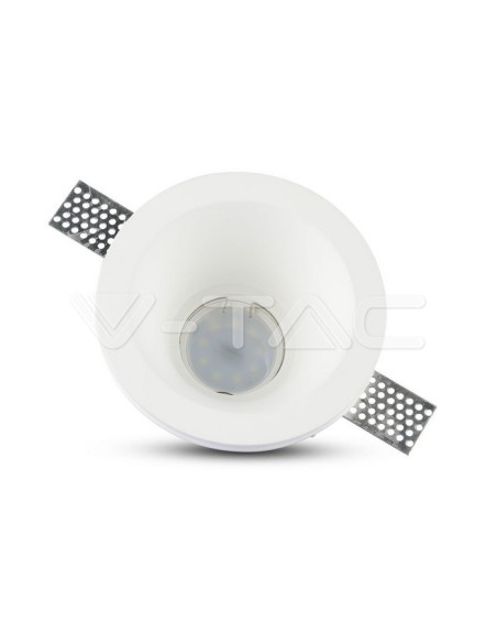 V-TAC VT-773 3654 Round Recessed LED Spotlight GU10 Plaster Body White