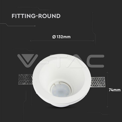 V-TAC VT-773 3654 Round Recessed LED...