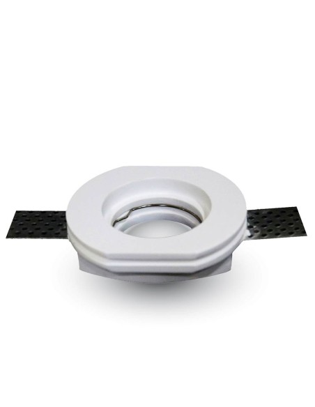 V-TAC VT-764 3650 Spot encastré rond à LED GU10 corps plâtre blanc