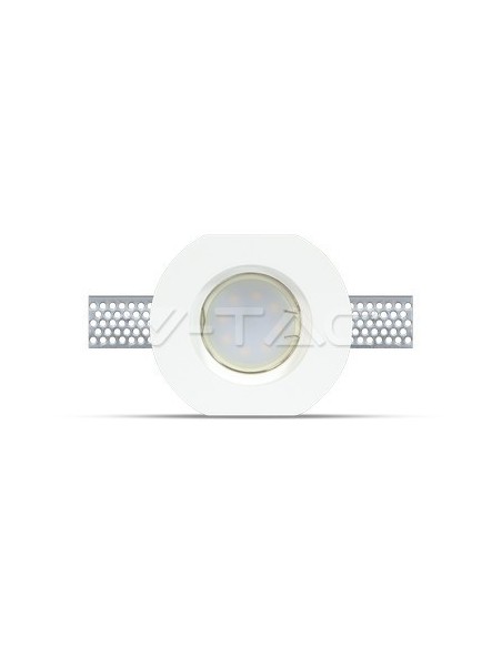 V-TAC VT-764 3650 Round Recessed LED Spotlight GU10 Plaster Body White