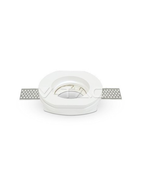 V-TAC VT-764 Foco LED redondo empotrable GU10 Cuerpo de Yeso Blanco