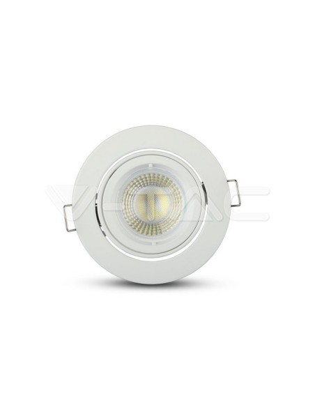 V-TAC VT-775 3645 Round Adjustable Recessed LED Spotlight GU10 White