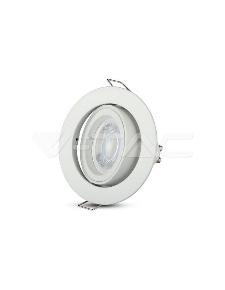 V-TAC VT-775 3645 Round Adjustable Recessed LED Spotlight GU10 White