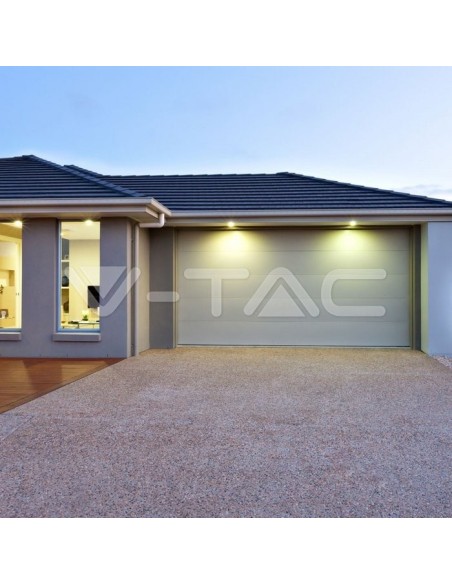 V-TAC VT-787 3614 Round Recessed LED Spotlight GU10 Satin Nickel Colour IP54