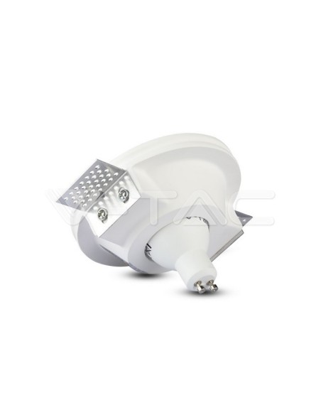 V-TAC VT-776 3640 Round Recessed LED Spotlight GU10 Plaster Body White