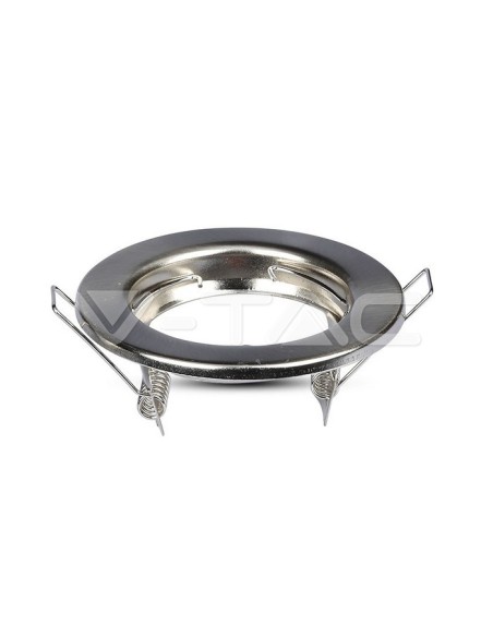 V-TAC VT-778 3585 Pack de 2 spots encastrés ronds à LED GU10 Couleur nickel satiné