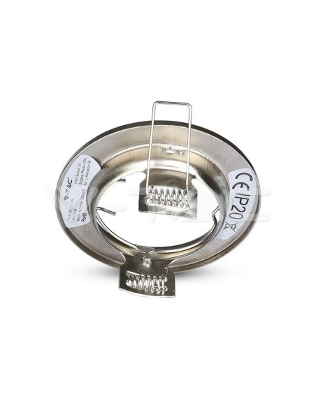 V-TAC VT-778 3585 2er-Pack runde LED-Einbaustrahler GU10 Farbe Nickel matt