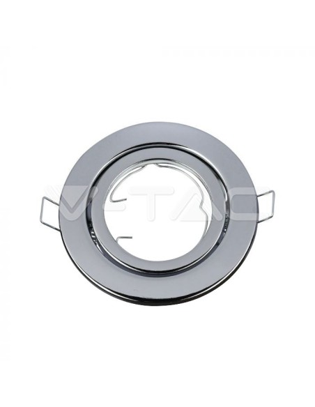 V-TAC VT-7227 3471 Round Pivoting LED Recessed Spotlight GU10 Chrome Colour