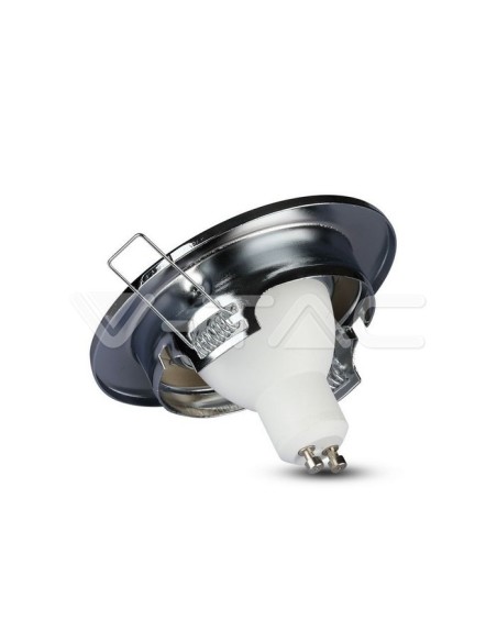 V-TAC VT-7227 3471 Foco empotrable LED redondo pivotante GU10 Color Cromo