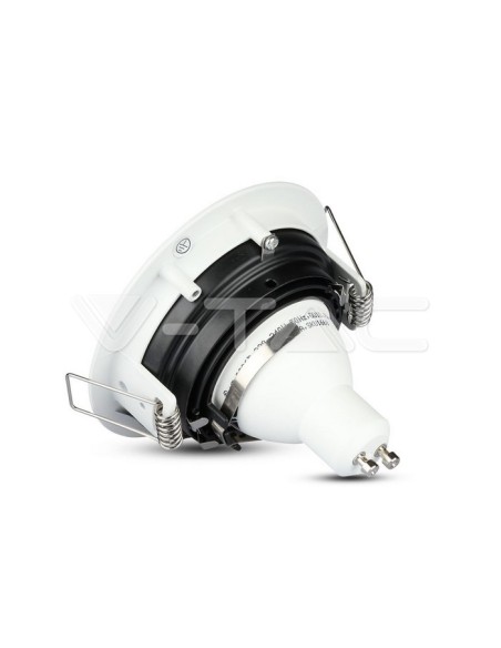 V-TAC VT-781 3595 LED Recessed Round Spotlight GU10 White with Black Interior