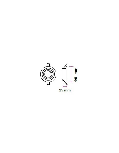 V-TAC VT-782 3600 Foco LED empotrable redondo de aluminio cepillado GU10 ajustable