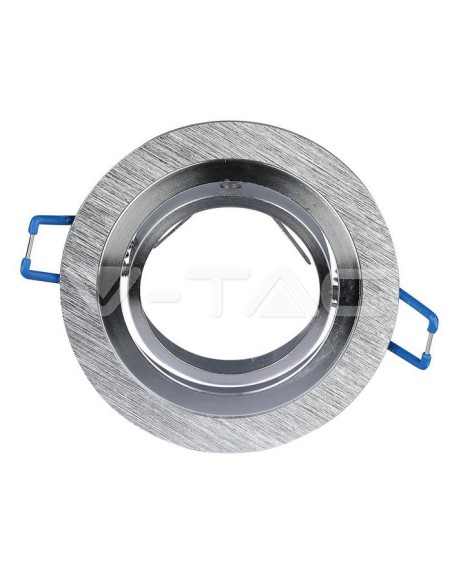 V-TAC VT-782 3600 Foco LED empotrable redondo de aluminio cepillado GU10 ajustable