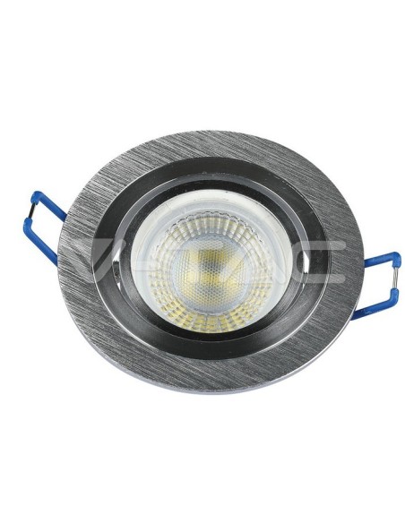 V-TAC VT-782 3600 Geborsteld Aluminium Ronde GU10 Inbouw LED Spotlight