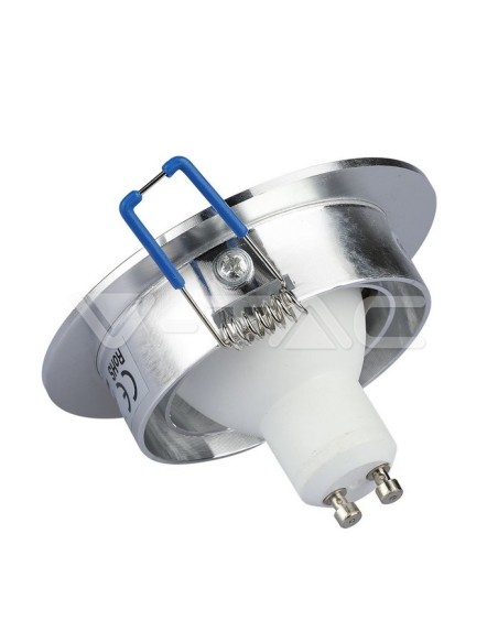 V-TAC VT-782 3600 Gebürstetes Aluminium Rund GU10 Einstellbarer LED-Einbaustrahler