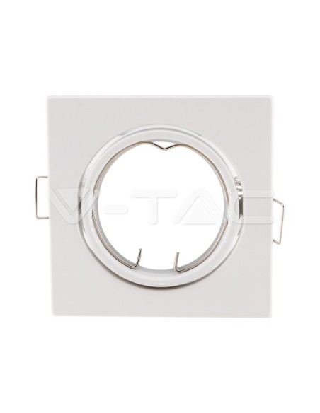 V-TAC VT-817 8941 Pack de 2 x GU10 spots LED ajustables encastrés carrés blancs
