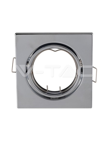 V-TAC VT-817 8943 2er-Pack verstellbare LED-Strahlerhalterungen quadratisch GU10 Chromausführung