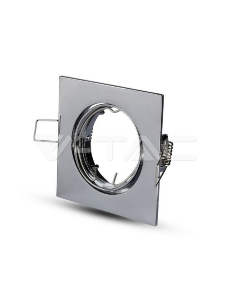 V-TAC VT-779 3592 Quadratischer verstellbarer LED-Einbaustrahler GU10 Chrom