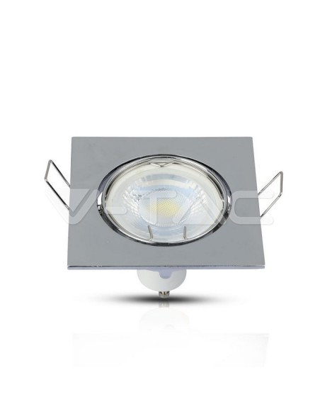 V-TAC VT-779 3592 Square Adjustable Recessed LED Spotlight GU10 Chrome Finish