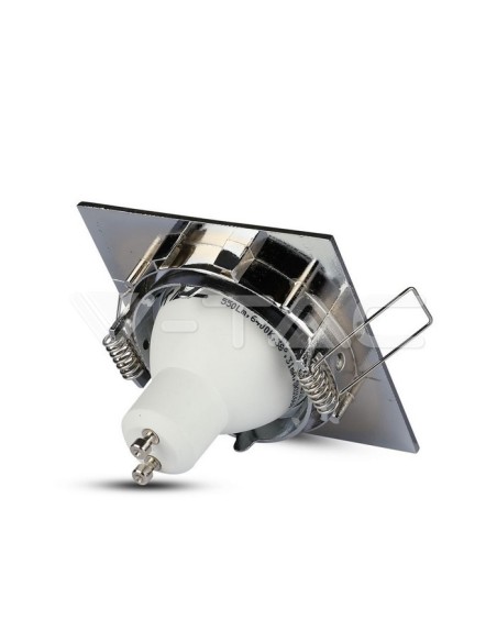 V-TAC VT-779 3592 Foco empotrable cuadrado LED GU10 Acabado Cromo