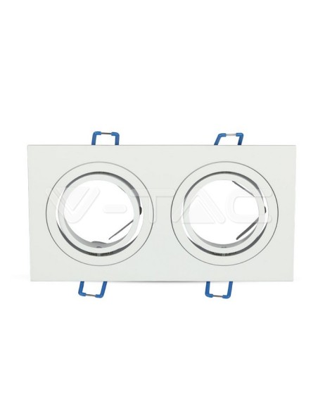 V-TAC VT-783 3607 LED Recessed Rectangular Spotlight 2xGU10 White