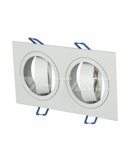 V-TAC VT-783 3607 LED Recessed Rectangular Spotlight 2xGU10 White