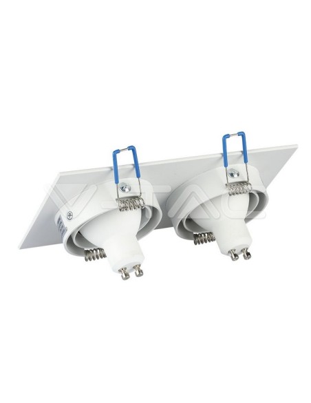 V-TAC VT-783 3607 LED Recessed Rectangular Spotlight 2xGU10 White
