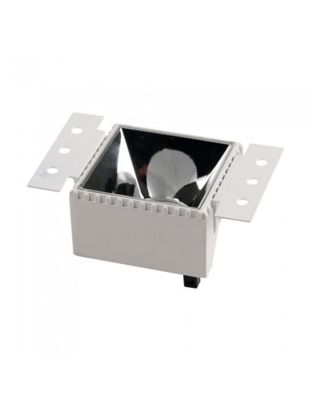V-TAC VT-890 8880 Foco LED cuadrado empotrable GU10 Color blanco y cromado