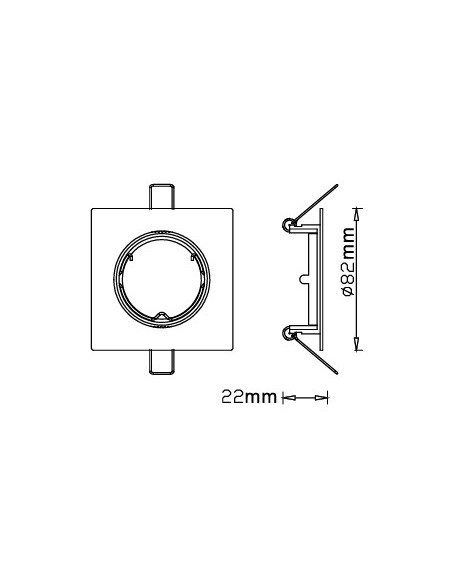 V-TAC VT-779SQ 8582 Square Adjustable Recessed LED Spotlight GU10 Bronze Colour