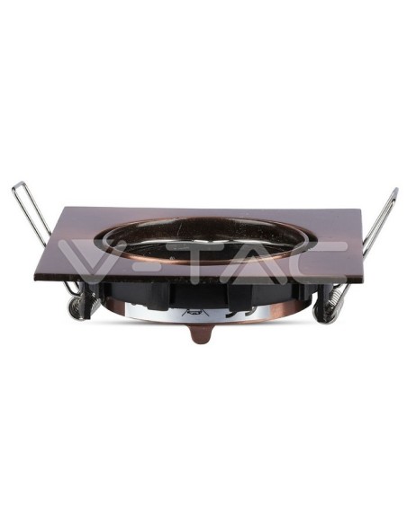 V-TAC VT-779SQ 8582 Vierkant GU10 Verstelbare LED Inbouwspot Houder Brons Kleur