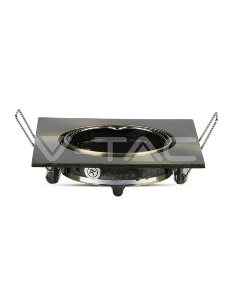 V-TAC VT-779SQ 8581 Square Adjustable Spot encastré à LED GU10 Couleur or