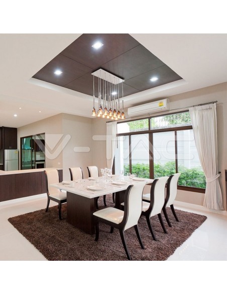 V-TAC VT-779SQ 8581 Square Adjustable Recessed LED Spotlight GU10 Gold Colour