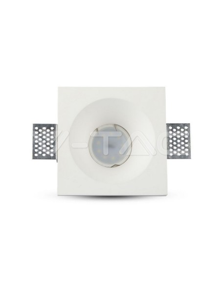 V-TAC VT-859 3696 Foco LED empotrable cuadrado GU10 Cuerpo de Yeso Blanco