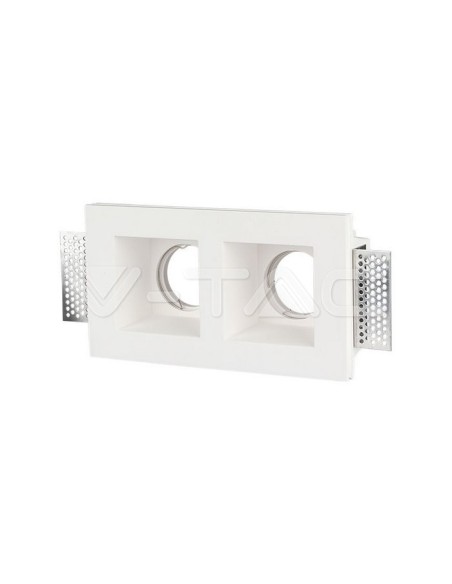 V-TAC VT-762 3648 Rechthoekige LED inbouwspot 2xGU10 Gipskorf Wit