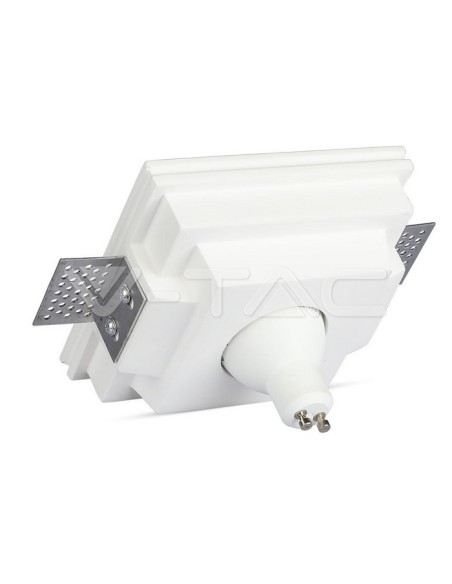 V-TAC VT-763 3649 Square Recessed LED Spotlight GU10 Plaster Body White